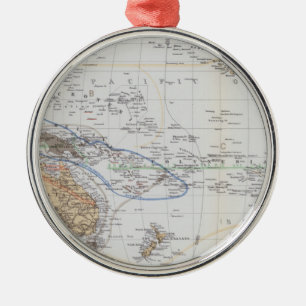 Adorno Metálico Mapa de las razas de Oceanía y de Australasia
