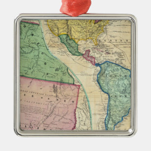 Adorno Metálico Mapa de las regiones del oro de California