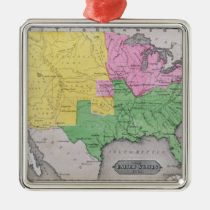 Adorno Metálico Mapa de los Estados Unidos