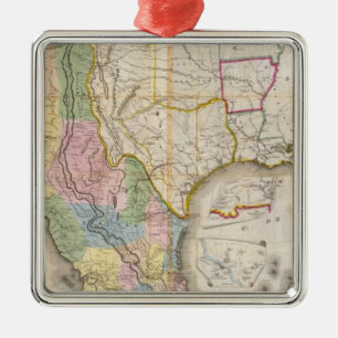 Adorno Metálico Mapa de los Estados Unidos de México