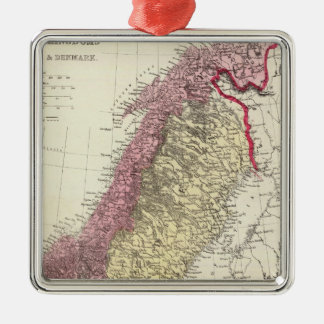 Adorno Metálico Mapa de los reinos escandinavos