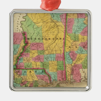 Adorno Metálico Mapa de Louisiana Mississippi y Alabama