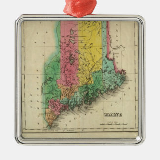 Adorno Metálico Mapa de Maine