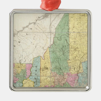Adorno Metálico Mapa de Maine, New Hampshire, Vermont