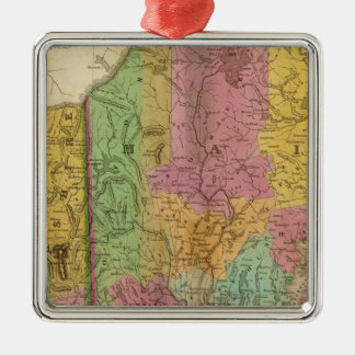Adorno Metálico Mapa de Maine New Hampshire y de Vermont