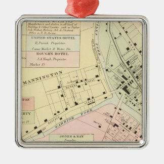 Adorno Metálico Mapa de Mannington, Virginia Occidental