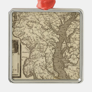 Adorno Metálico Mapa de Maryland por Arrowsmith