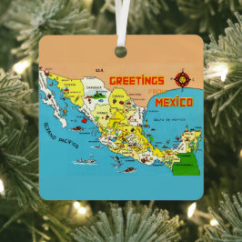 Adorno Metálico Mapa de México
