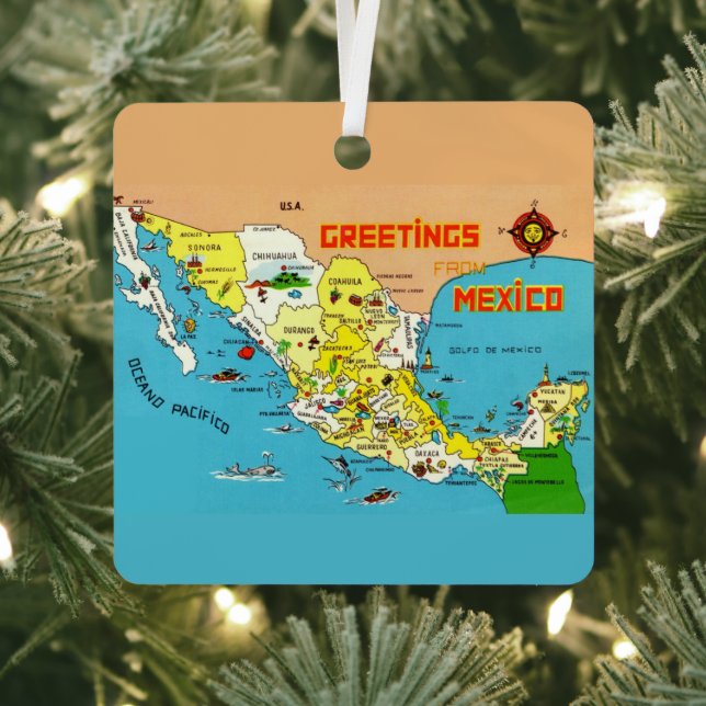Adorno Metálico Mapa de México (in situ)