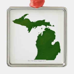 Adorno Metálico Mapa de Michigan