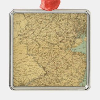Adorno Metálico Mapa de New Jersey