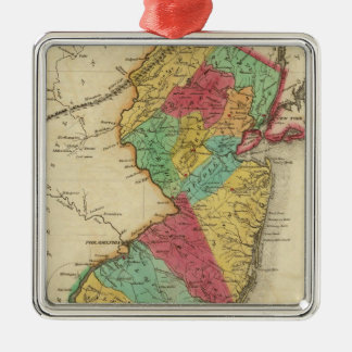 Adorno Metálico Mapa de New Jersey