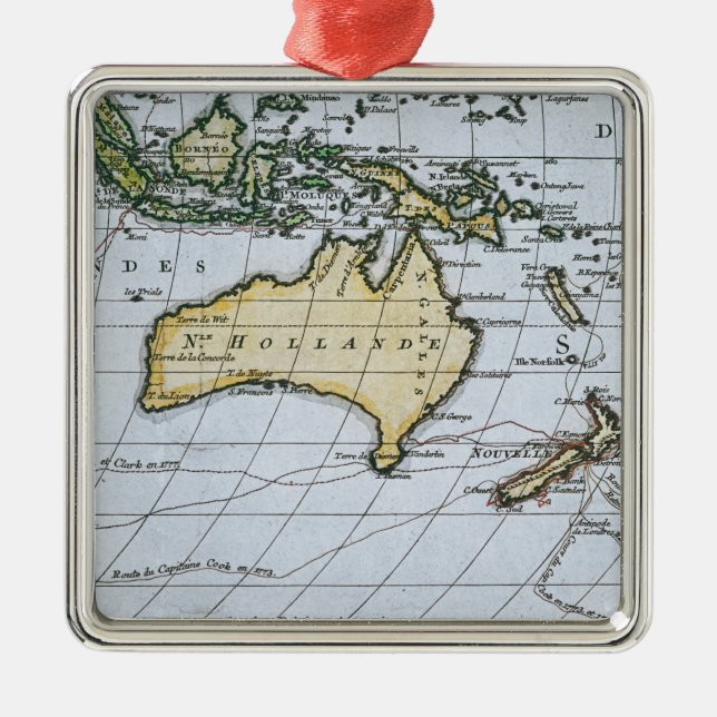 Adorno Metálico Mapa de nueva Holanda (Frente)