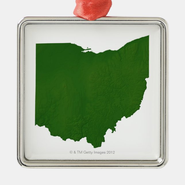 Adorno Metálico Mapa de Ohio (Frente)