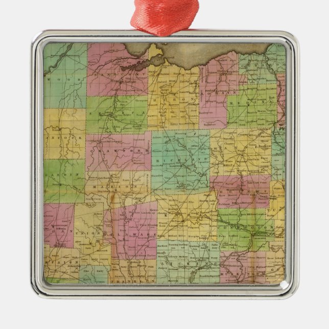 Adorno Metálico Mapa de Ohio 2 (Frente)