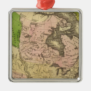 Adorno Metálico Mapa de Olney de Norteamérica