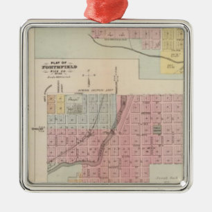 Adorno Metálico Mapa de Owatonna, mapa de Mantorville, Minnesota
