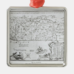Adorno Metálico Mapa de Palestina, de un Haggadah del Passover