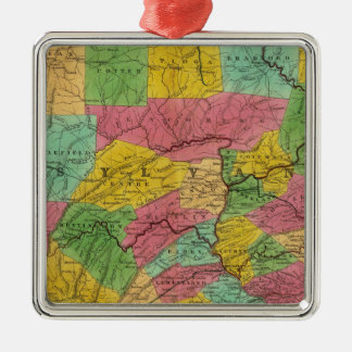 Adorno Metálico Mapa de Pennsylvania, de New Jersey, y de Delaware