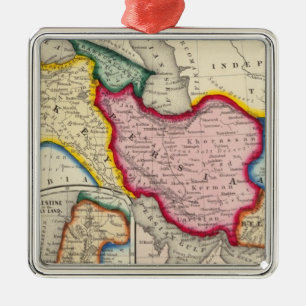 Adorno Metálico Mapa de Persia, Turquía en Asia Afganistán