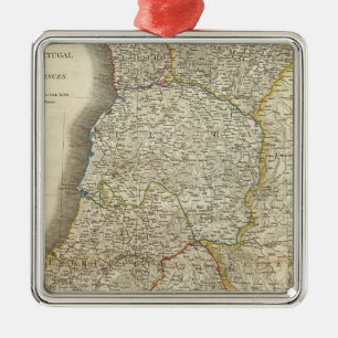 Adorno Metálico Mapa de Portugal
