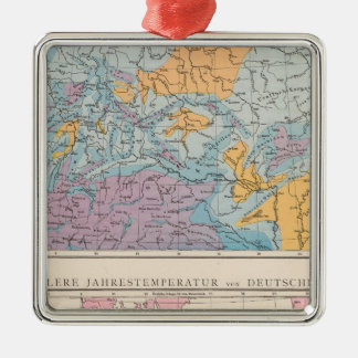 Adorno Metálico Mapa de precipitaciones de Alemania