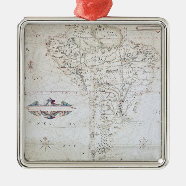Adorno Metálico Mapa de Suramérica (Frente)