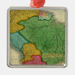 Adorno Metálico Mapa de Suramérica 3