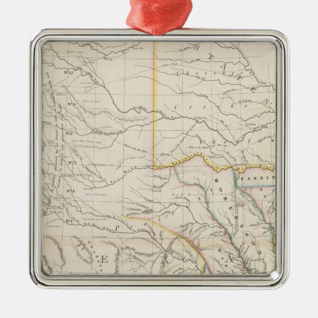 Adorno Metálico Mapa de Tejas (Frente)