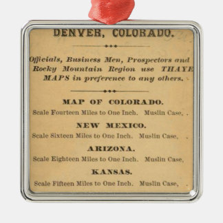Adorno Metálico Mapa de Thayer de Colorado