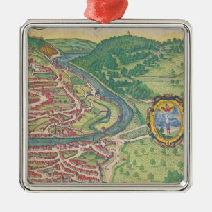 Adorno Metálico Mapa de Viena