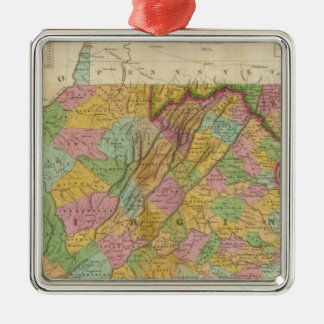 Adorno Metálico Mapa De Virginia Y Maryland
