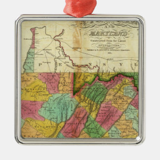 Adorno Metálico Mapa de Virginia y Maryland