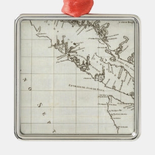 Adorno Metálico Mapa de Washington, Columbia Británica, Vancouver