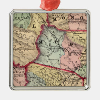 Adorno Metálico Mapa de Winfield, Virginia Occidental