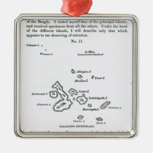 Adorno Metálico Mapa del archipiélago de las Islas Galápagos, 18