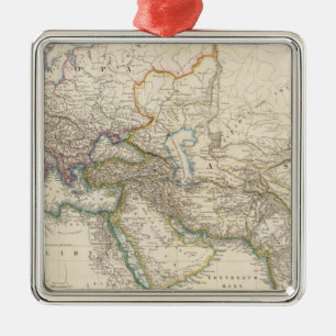 Adorno Metálico Mapa del Atlas de África, Europa y Asia occidenta