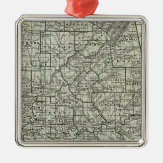 Adorno Metálico Mapa del atlas de Alabama