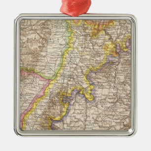 Adorno Metálico Mapa del atlas de Baden Alemania