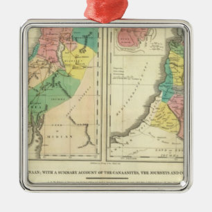 Adorno Metálico Mapa del atlas de Canaan - de Israel