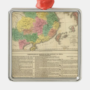 Adorno Metálico Mapa del atlas de China y de Japón