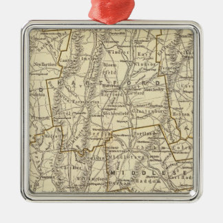 Adorno Metálico Mapa del Atlas de Connecticut