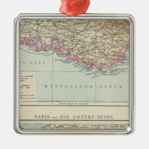 Adorno Metálico Mapa del atlas de Francia