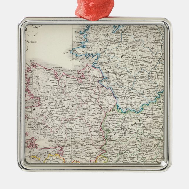 Adorno Metálico Mapa del atlas de Irlanda (Frente)