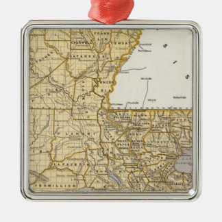 Adorno Metálico Mapa del Atlas de Louisiana