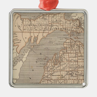 Adorno Metálico Mapa del Atlas de Michigan