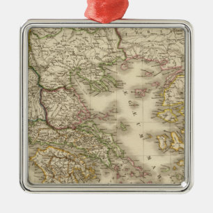 Adorno Metálico Mapa del atlas de París, Grecia histórica