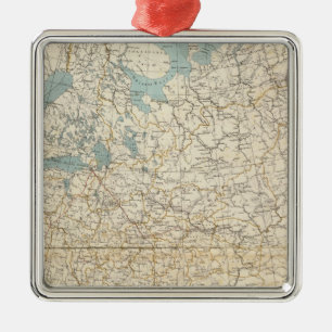 Adorno Metálico Mapa del Atlas de Rusia y Polonia