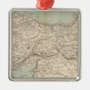 Adorno Metálico Mapa del atlas de Turquía