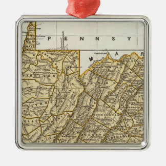 Adorno Metálico Mapa del atlas de Virginia